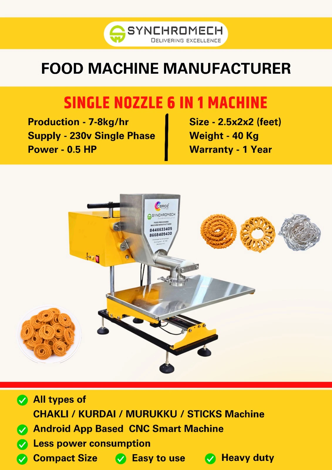 Chakli Machine 1 Nozzle