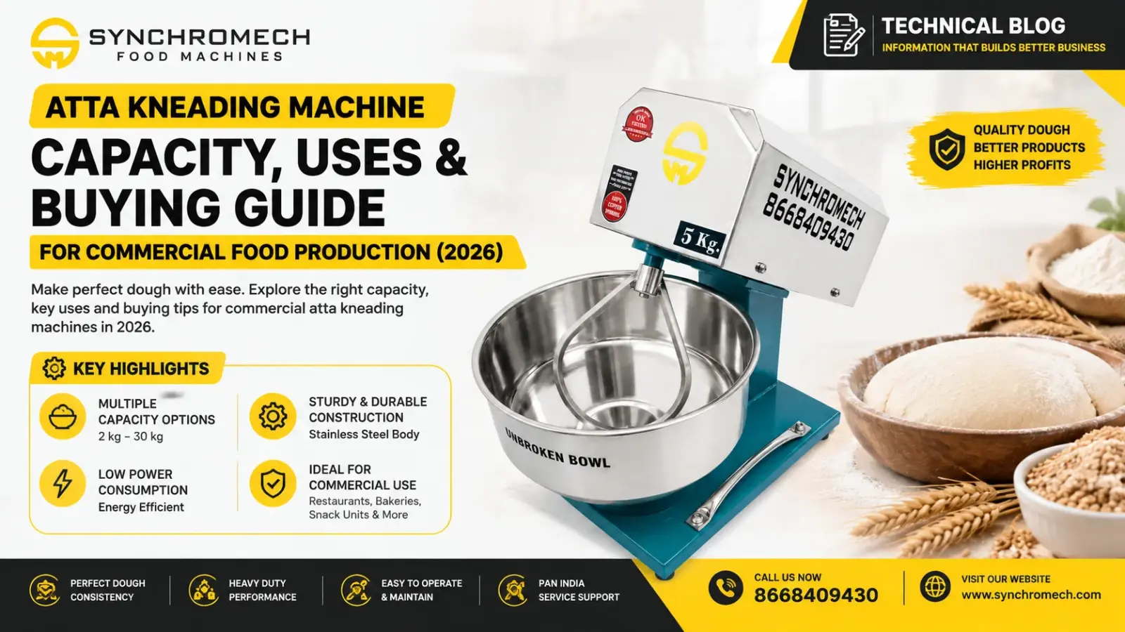 Commercial Atta Kneading Machine: Capacity & Buying Guide